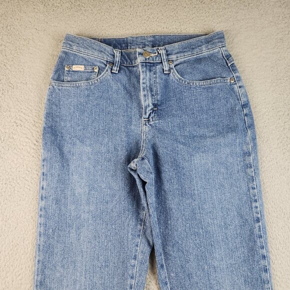 VTG Lee Rider Jeans Women's 6P Blue Straight Leg High Rise Classic Ladies Denim - Picture 9 of 12